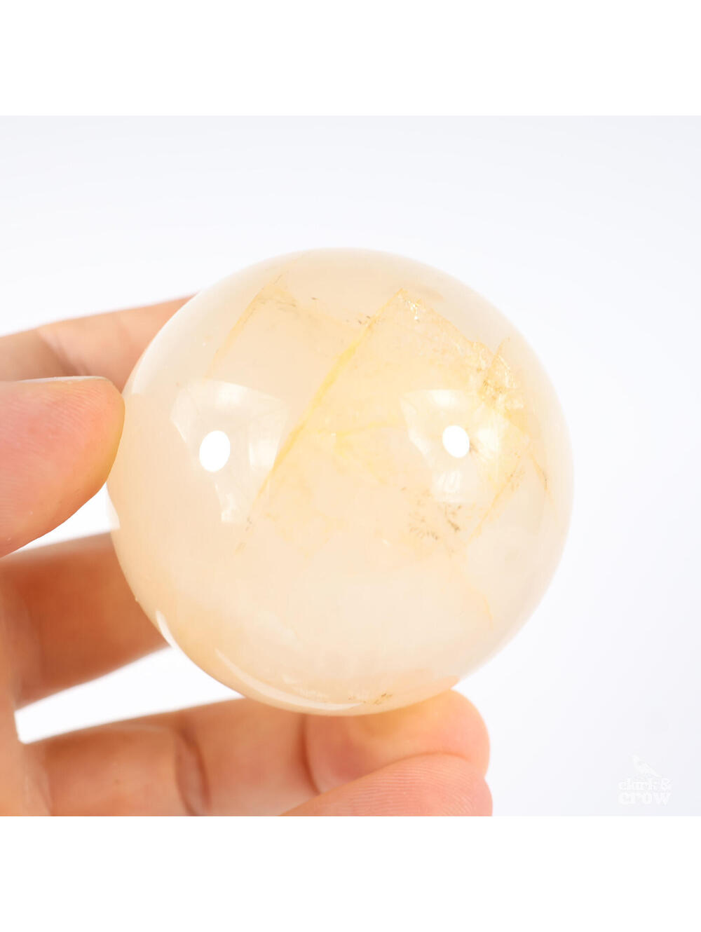 Golden Healer Quartz Sphere 284g Crystal Display Decor 0185